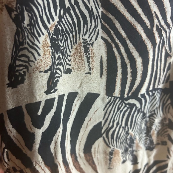 Vintage 90s Animal Zebra Print Maxi Dress Size 8 - Picture 6 of 16